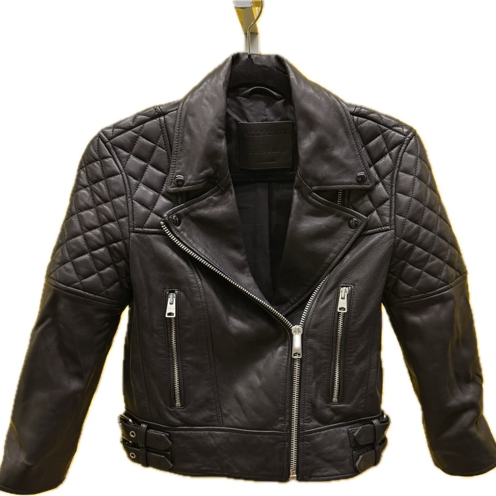 Black Quilted Leather Jacket